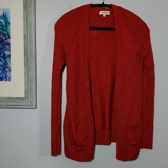 Northern Reflections Orange Open Cardigan - Picture 1 of 9